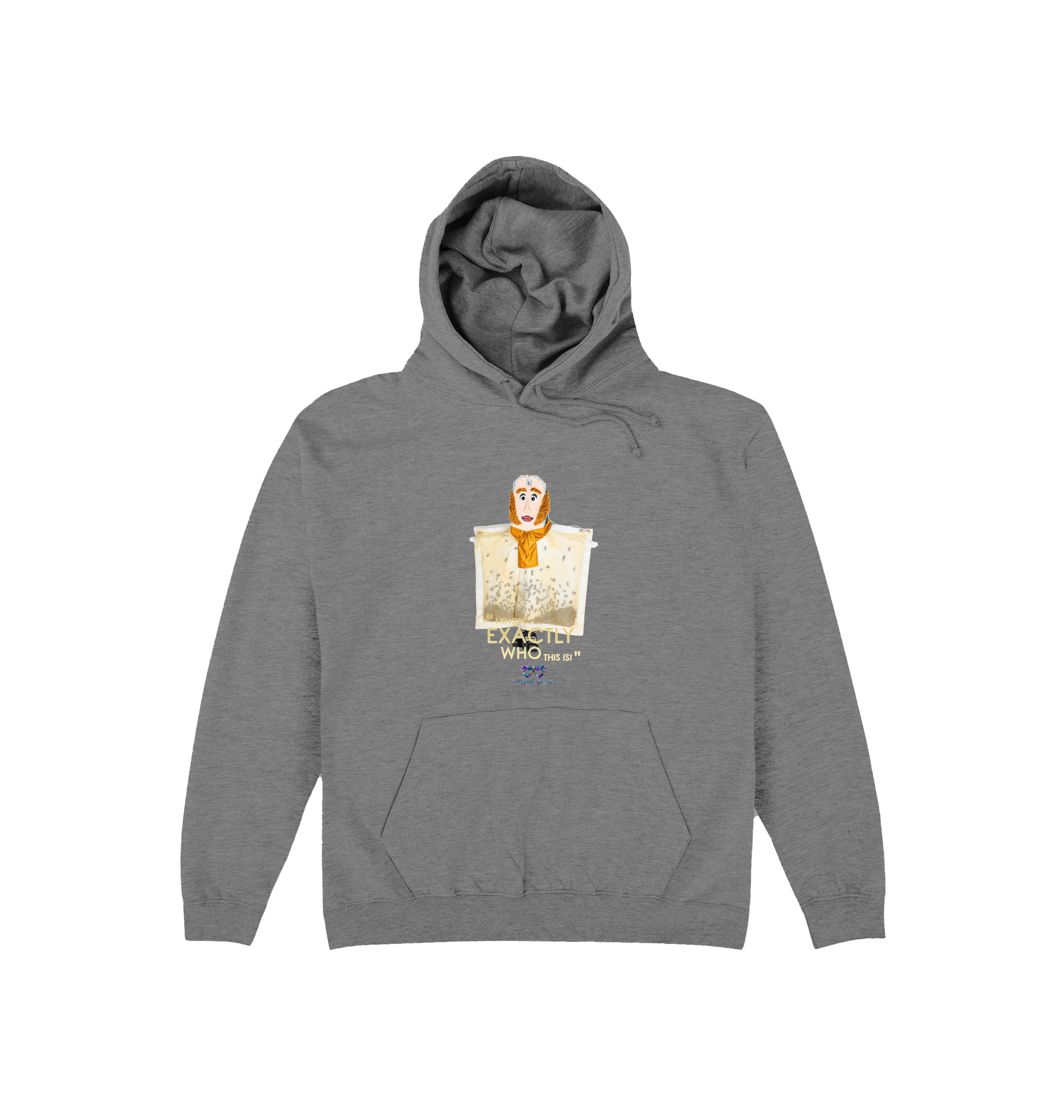 Graphite Heather Printed Hoody Front